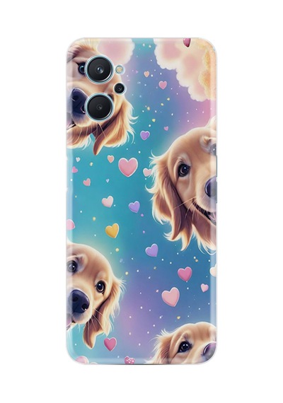 Realme 9i Kılıf Boutique Baskılı Resimli Kalp Ve Köpek Pcode -034