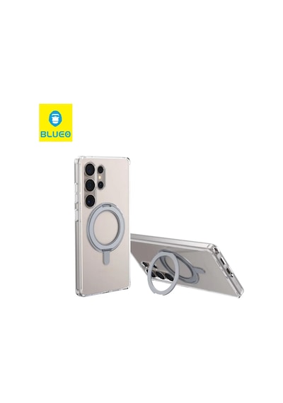 Mr. Gorilla Samsung Uyumlu S25 Şeffaf Kılıf 360 Dönebilen Stand Magsafe Toz Korumalı