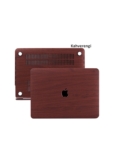 Apple Uyumlu MacBook Air Kılıf 13 İnç Wood01 Eski Usb'li Model 2010-2017 A1369 A1466 İle Kahverengi