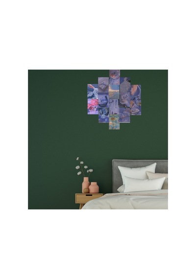 Parıltılı Glitter Soft Purple Poster Duvar Kağıdı Seti