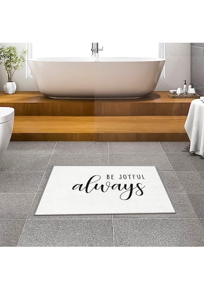 Evaşk Banyo Paspası İpeksi Kadifemsi Halı Yüzey Kaymaz Taban 40x60 BM03840B Beyaz