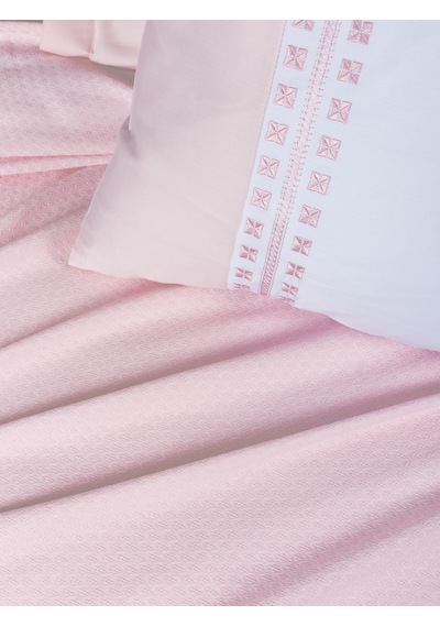Cotton Box Lusso Bambu Çift Kişilik Pike Takımı Spruce Pudra