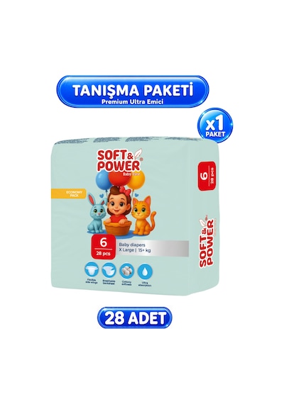 Bebek Bezi No:6 Xlarge 15-25 Kg 28'li 6 Numara