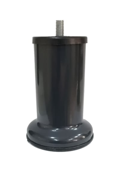 Cateksss 10 Cm Baza Ayağı Koltuk Ayağı Kanepe Ayağı Civatalı 3/8 Kalın Diş Antrasit Gri - 30 Lu Paket