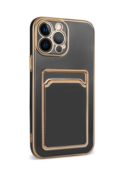 Apple Uyumlu iPhone 12 Pro Kılıf Zore Bark Kartlıklı Kapak Mavi