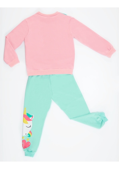 Denokids Girl Magic Kız Çocuk Eşofman Takım Renkli Çok Renkli