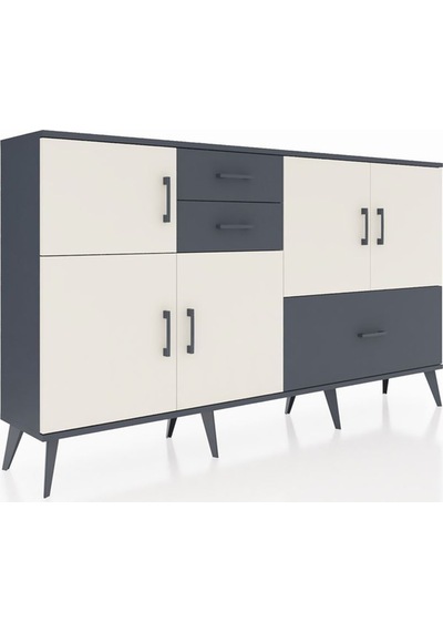 Arges Konsol 5 Raflı 3 Çekmeceli 5 Kapaklı 176x30x99 Antrasit-aytaşı/antrasit Aytası/antrasıt - Antrasıt Arges Konsol 5 Raflı 3 Çekmeceli 5 Kapaklı 176x30x99 Antrasit-aytaşı/antrasit Aytası/antrasıt - Antrasıt
