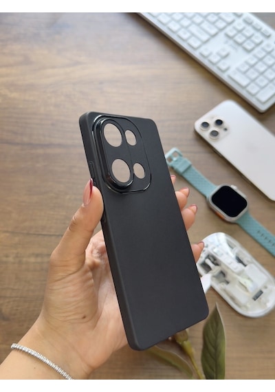 Redmi Note 13 Pro 4g Uyumlu Süper İnce Mat Ultra Thin Silikon Kılıf Siyah