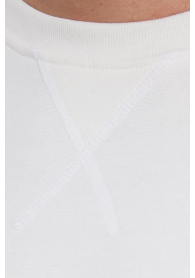 Tudors Unisex Relax Fit Rahat Kesim %100 Pamuk 3 İplik Basic Beyaz Bisiklet Yaka Sweatshirt-26563 Tudors Unisex Relax Fit Rahat Kesim %100 Pamuk 3 İplik Basic Beyaz Bisiklet Yaka Sweatshirt-26563