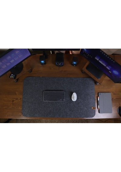 Sintio 50x100 Kaydırmaz Taban İlavesiz Keçe Mousepad Koyu Gri