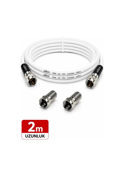 Uptech Hd Uydu Anten Kablosu 2 Metre F Konnektörlü Full Hd 4k Tv Kablosu
