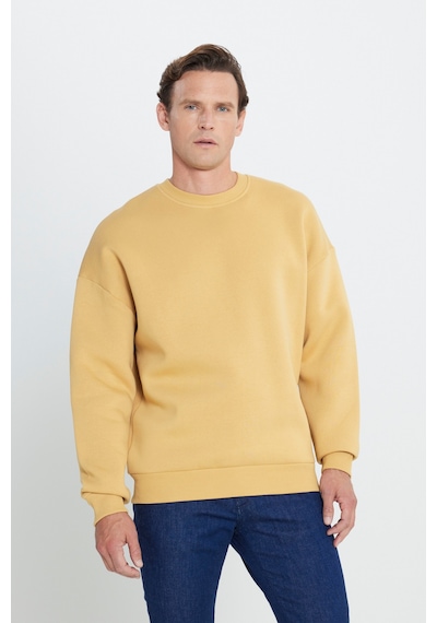 AC&Co / Altınyıldız Classics Erkek Hardal Oversize Fit Bol Kesim Pamuklu İçi Polarlı Bisiklet Yaka Sweatshirt Hardal AC&Co / Altınyıldız Classics Erkek Hardal Oversize Fit Bol Kesim Pamuklu İçi Polarlı Bisiklet Yaka Sweatshirt Hardal