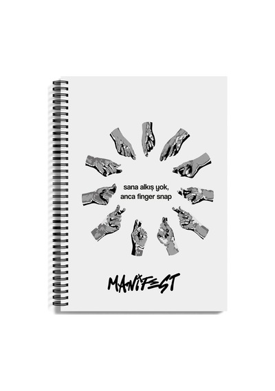 Manifest Defter A4 Spiralli 80 Yaprak Pp Kapak Çizgili Model 8 Çok Renkli