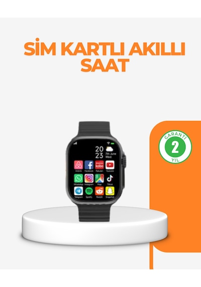 Telefon Bağımsız Sım Kartlı Akıllı Saat Nabız Ölçerli