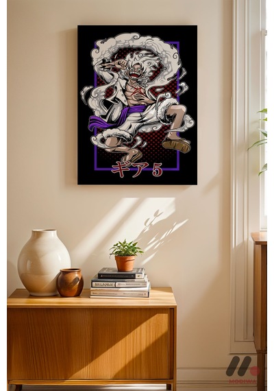 One Piece Luffy Gear 5 Poster, Çerçevesiz Yüksek Kalite Duvar Afişi - Anime Severlere Özel Hediye