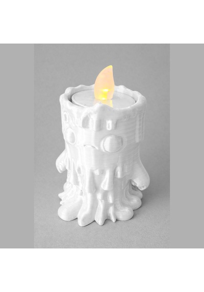 Erimiş Mum Tasarımlı Led Mumluk 3d Baskı Dekoratif Mum Tutucu