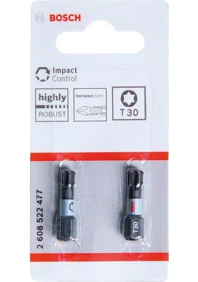 Bosch Impactc Torx Bits Ucu T30x25 Mm 2'li 2608522477