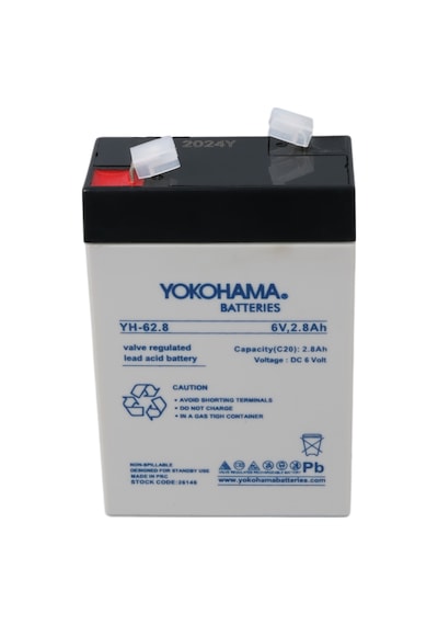 Yokohama Yh-62.8 6 Volt - 2.8 Amper Dik Akü 66 X 33 X 97 Mm