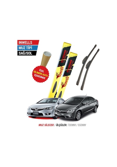 Honda Civic İnwells Muz Silecek Takımı 2006-2015 N11.1936