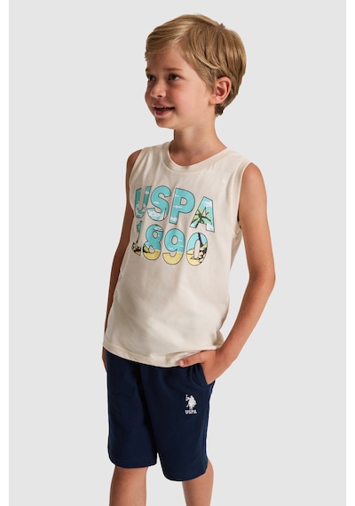 U.S. Polo Assn. Erkek Çocuk Bej Pijama Takım 50328674-vr011