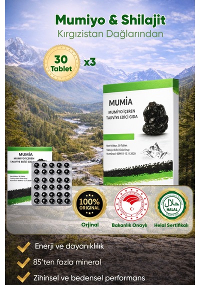 Mumiyo & Shilajit 30 Tablet X 3'lü Paket