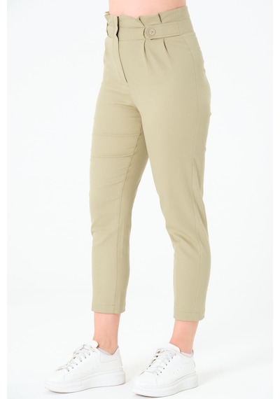 Sortie Collection Pileli Gabardin Pantolon Olive
