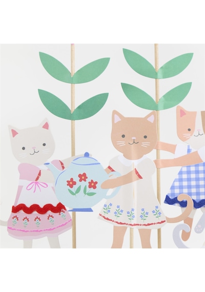 Meri Meri - Kitten Club Cake Toppers - Yavru Kedi Pasta Süsleri Tüm Yaşlar