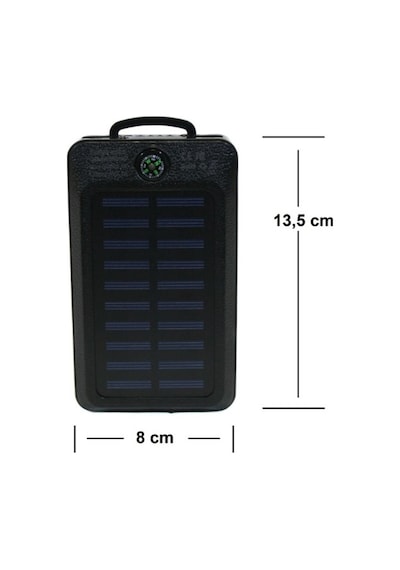 20.000 mAh Solar Güneş Enerjili Powerbank Led Lamba Özellikli