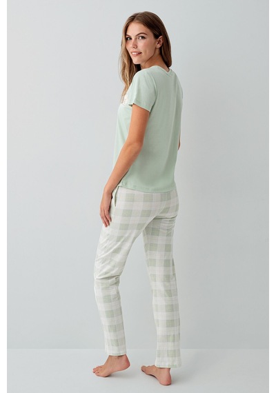 Rolypoly Kadın Yeşil Pijama Takım Rp3808-s-v2 Yeşil