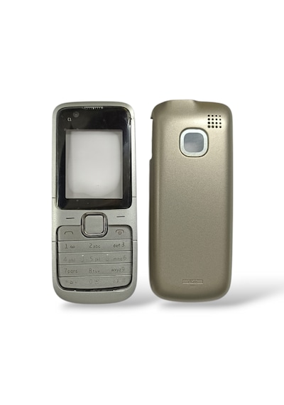 Nokia C1-01 Kapak Nokia C1-01 Uyumlu Gri Kapak Arka Kapak Tuş Tak