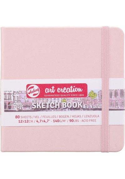 Art Creation Sketch Book Eskiz Bloğu 12x12 140 G 80 Yaprak Pembe