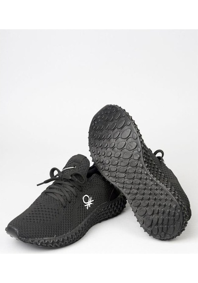 Benetton Bn-30008 Triko Yazlık Erkek Sneakers Spor Ayakkabı Siyah