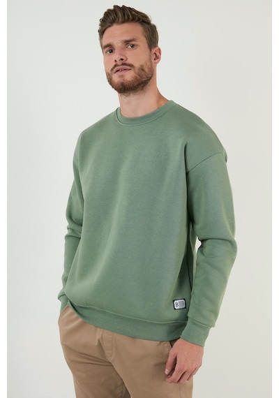Buratti Regular Fit Bisiklet Yaka Pamuklu Içi Tüylü Yumuşak Şardonlu Erkek Sweat 5905255 Elma