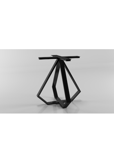 Elmas Model Kafe Metal Masa Ayak Seti Siyah Metal Masa Ayağı