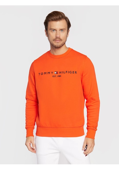 Tommy Hilfiger Sıfır Yaka Sweatshirt Turuncu