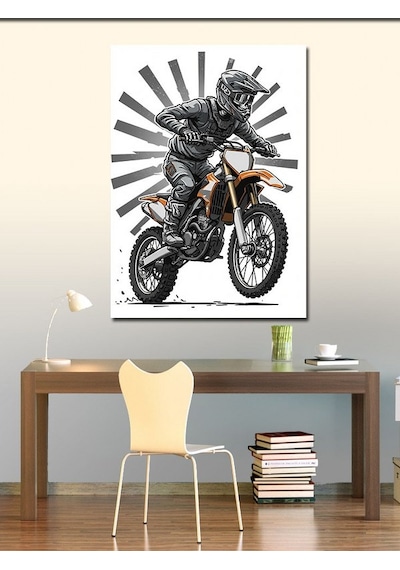 Kanvas Tablo Motorsiklet Ve Özgürlük 100cmx140cm