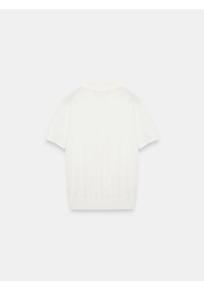 Dilvin 10874 Lyocell Karışımlı Polo Yaka Bluz-ekru
