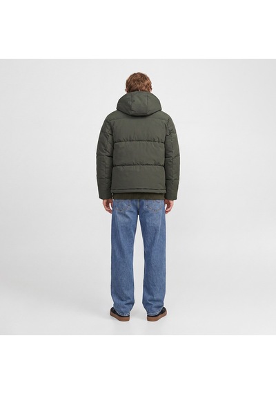 Jack & Jones Jack&jones Galaxy Puffer Erkek Yeşil Kapüşonlu Mont