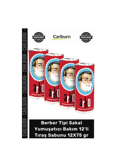Tıraşsabunu Geleneksel Klasik Berber Tipi Sakal Yumuşatıcı Bakım Arko 12'li Tıraş Sabunu 12x75 Gr