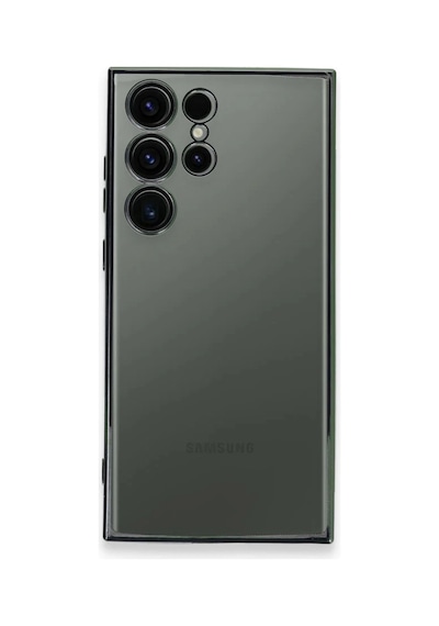 Newface - 86 - Samsung Galaxy S23 Ultra Kılıf Razer Lensli Silikon - Matxzngz - - Yeşil