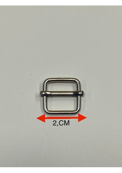 Karantuhafiye Çanta Sürgüsü / Ayar Tokası / 2 Li Set / 2 Cm Gümüş Renkli Çok Renkli