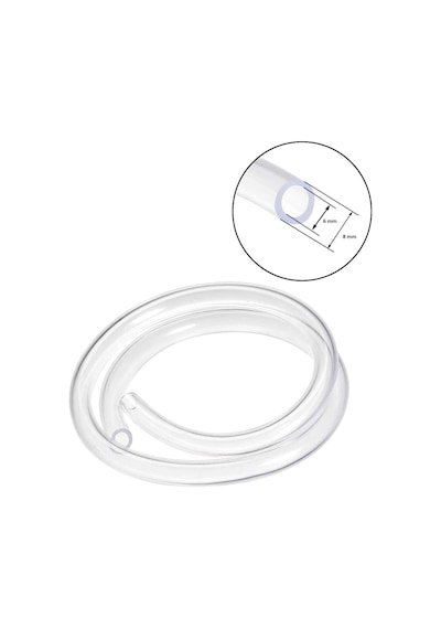 Dyzer Gıda Uyumlu Silikon Hortum - Şarjlı Damacana Su Pompasına Uygun - 55cm 6mm X 8mm