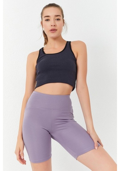 Basic U Yaka 5li Paket Kadın Crop Top Atlet - 97162 Haki