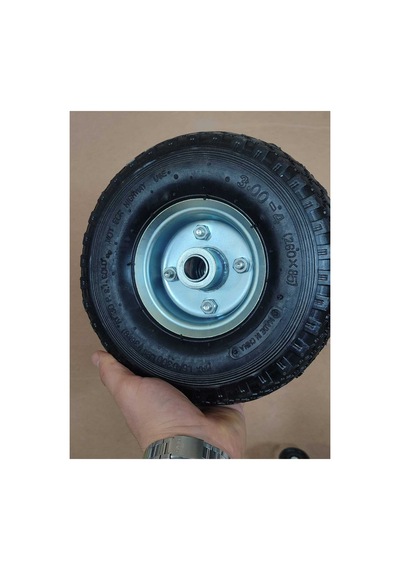 260x85 Mm Çelik Jant Tekerlek Siboplu Bilyeli Rulmanlı Havalı Dublex El Arabası Yük Taşıma Tekeri