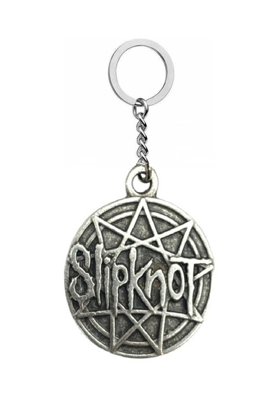 Slipknot Yuvarlak Metal Logo Anahtarlık Rock & Heavy Metal Aksesuar