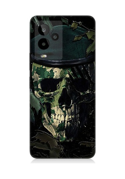 General Mobile Discovery Gm24 Pro Uyumlu Karanlık Kafatası Desenli Silikon Kılıf