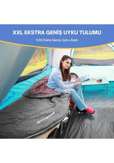 Kingcamp Freespace 250 Relax -8 C Geniş Uyku Tulumu D.grey Sol F. Çok Renkli
