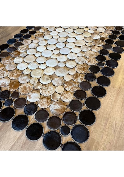 Hoom Rugs Deri 002 Kahve Krem Bej Halı