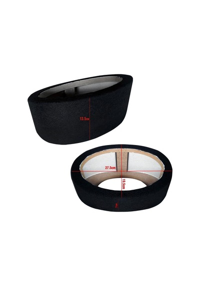 Boş Kabin 6x9 Oval Yükseltme Siyah Mdf 2 Adet