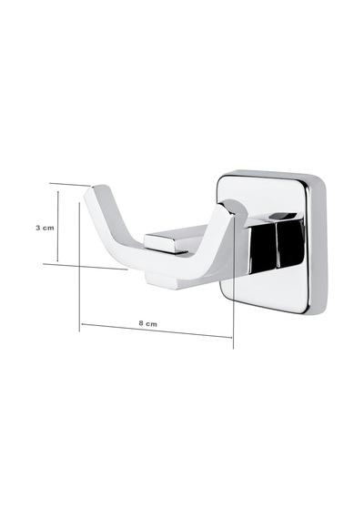 Lüx Kare Plus 2 Li Askı Banyo Havlu Askısı Bornozluk Krom Diğer
